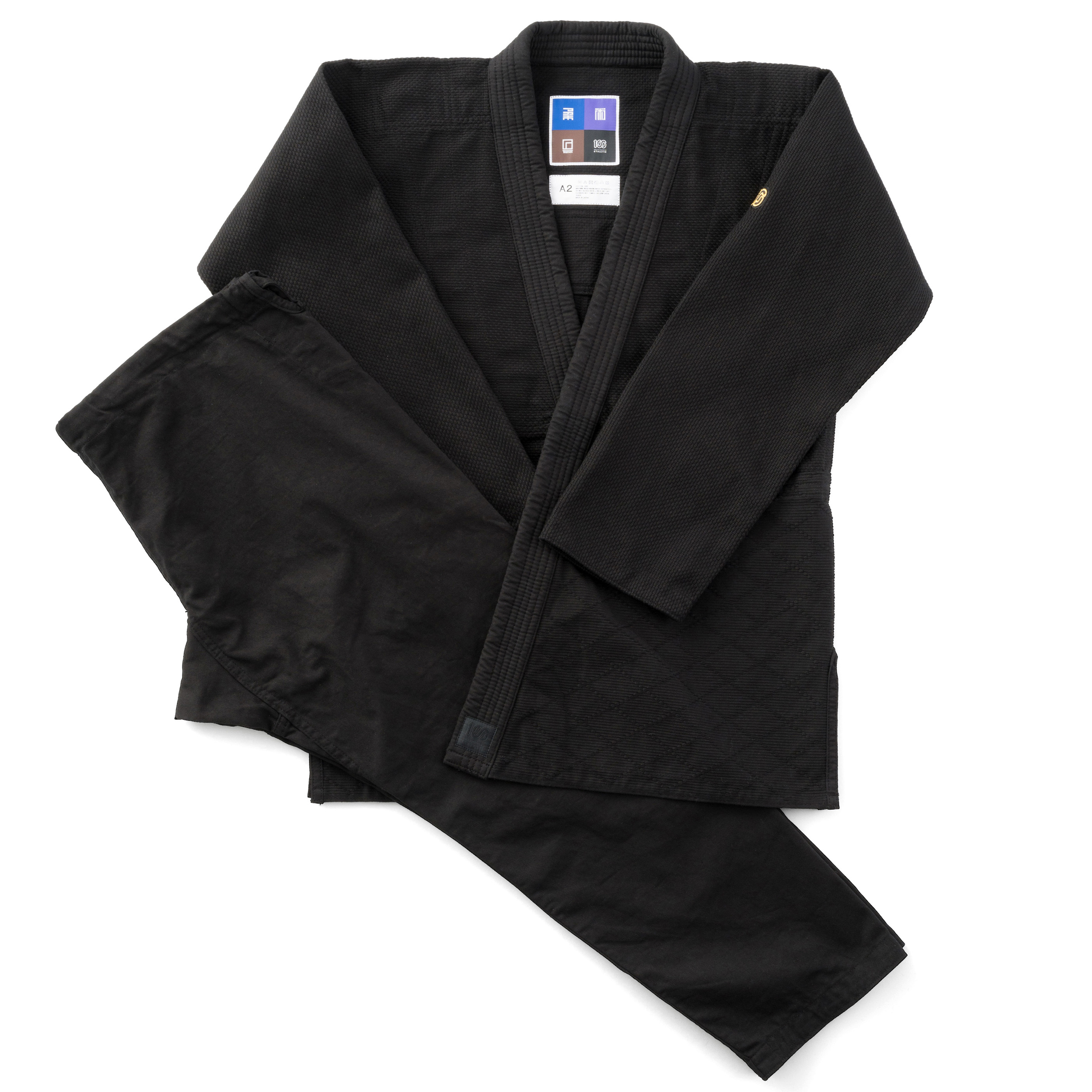 100A PREMIUM "SASHIKO" BJJ KIMONO *DEEP BLACK