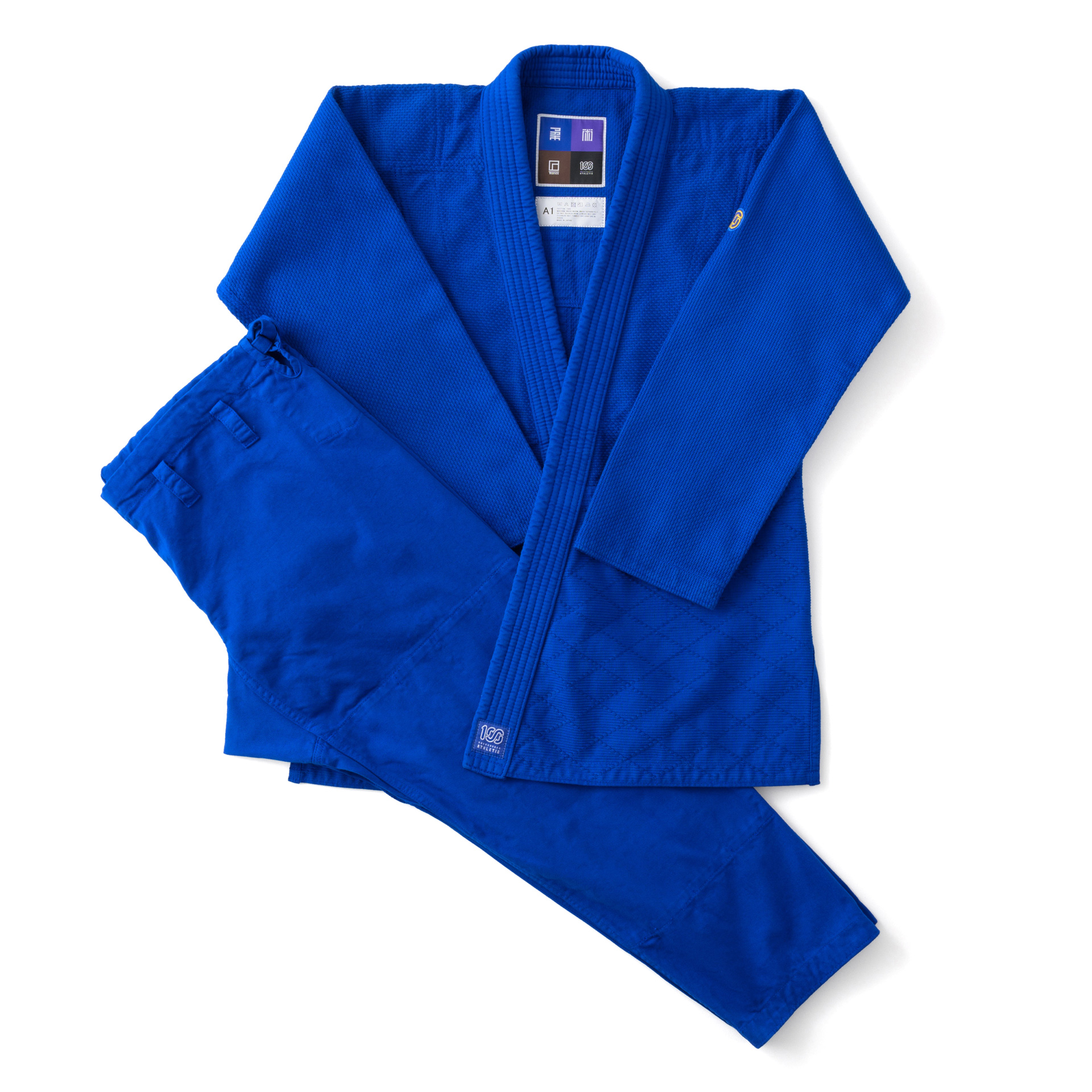 100A PREMIUM "SASHIKO" BJJ KIMONO *ROYAL BLUE